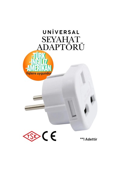Universal Seyahat Adaptörü - Türk İngiliz Amerikan Fiş Priz Dönüştürücü Çevirici