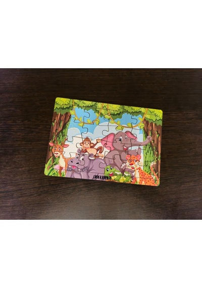 Hayvanlar Alemi 5 - 16 Parça Eğitici Öğretici Ahşap Çocuk Puzzle Yapboz Bebek Çocuk Oyuncak
