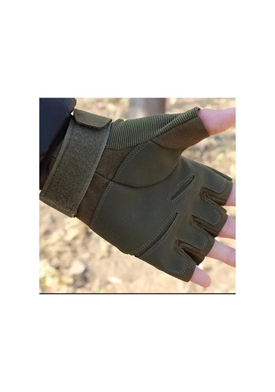 Eser Askeri Malzeme Yarım Taktik Eldiven Spor Askeri Erkek Kadın Avcılık Doğa Sporu Parmaksız Eldiven Haki - 599643974 Haki