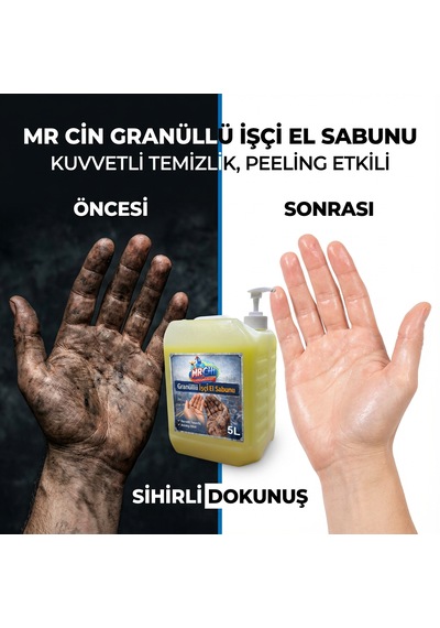 Mr. Cin Granüllü İşçi El Sabunu Pompalı 5 L