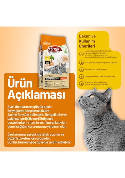 Tavuklu Yetişkin Kedi Maması 15 Kg- 2 Adet
