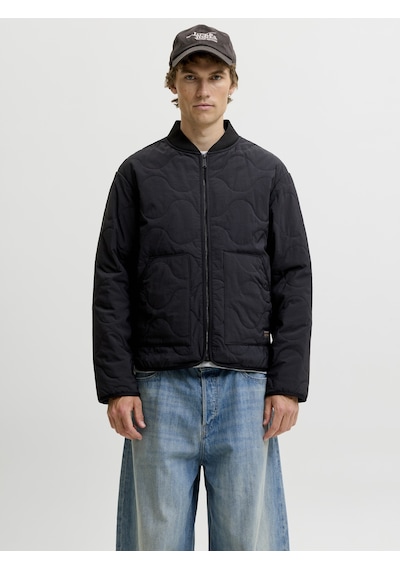 Jack & Jones Erkek Beyzbol Yaka Uzun Kollu Puffer Mont - Axel - 12298748 Siyah