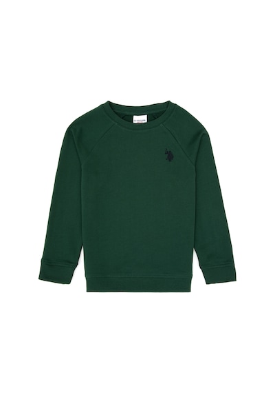 U.S. Polo Assn. Erkek Çocuk Koyu Yeşil Basic Bisiklet Yaka Sweatshirt 50313832-VR079