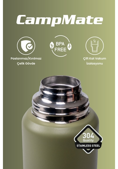 Cooker Campmate 750 Ml Paslanmaz Çelik Termos Ckr2106 Kahverengi