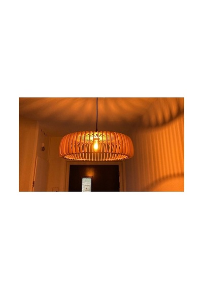Modern Ahşap Arven Avize Rustik Sarkıt Avize Salon Avizesi Ceviz
