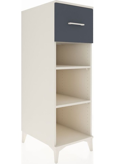 Kronos Dolap 2 Raflı Tek Çekmeceli 44x59x134 Aytaşı-antrasit Aytaşı