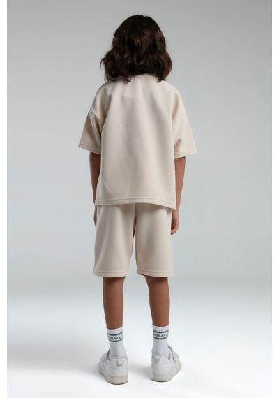 Rolypoly Erkek Çocuk Krem Bermuda Takım 5274-47563 Krem