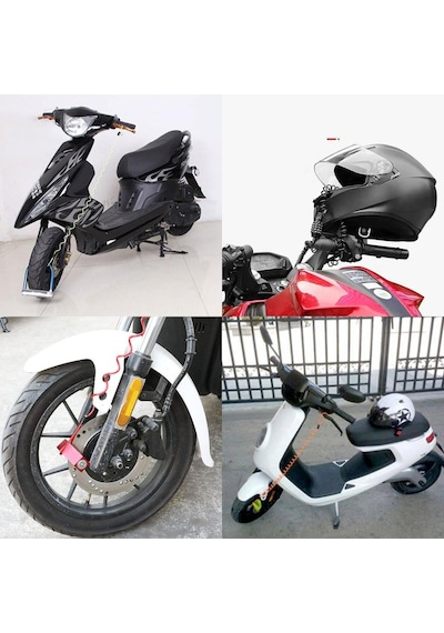 Knmaster Motosiklet Disk Fren Kilidi için Hatırlatma Kablosu Kırmızı
