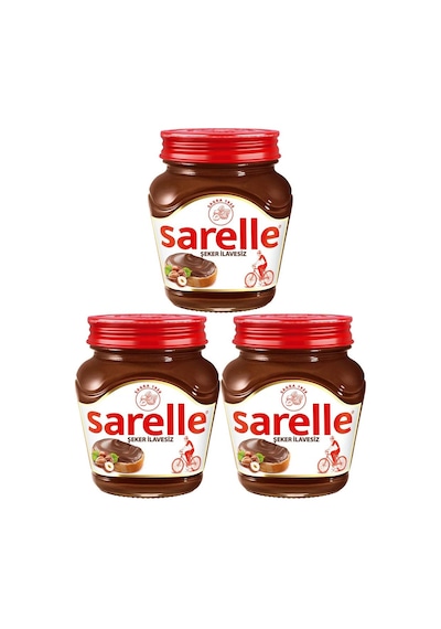 Sarelle Şeker İlavesiz Kakaolu Fındık Ezmesi 3 x 350 G
