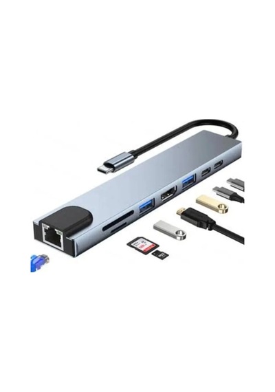 Zr38 Type-c 8 Port Connector Çok Renkli