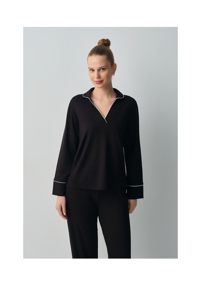 Suwen Betty Pijama Takımı Wsh10510150012 Siyah