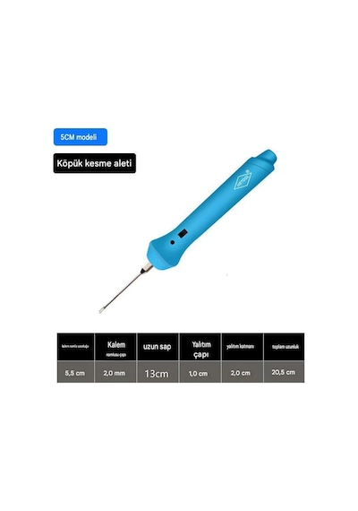 Strafor Köpük Kesme Kalemi 5 Cm Adaptörlü On/off Siviç Sıcak Tel