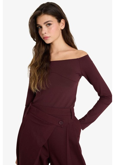 Defacto Uzun Kollu Body G5701ax25wnbr43 Bordo-br43
