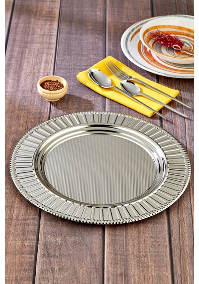 Cooker 33 Cm Metal Sunumluk Supla Ckr4593 Gümüş