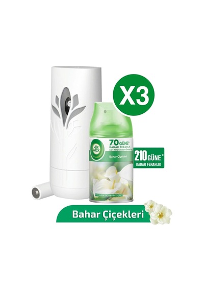 Air Wick Freshmatic Oda Kokusu Makine + Yedek Bahar Çiçekleri 3 x 250 ML