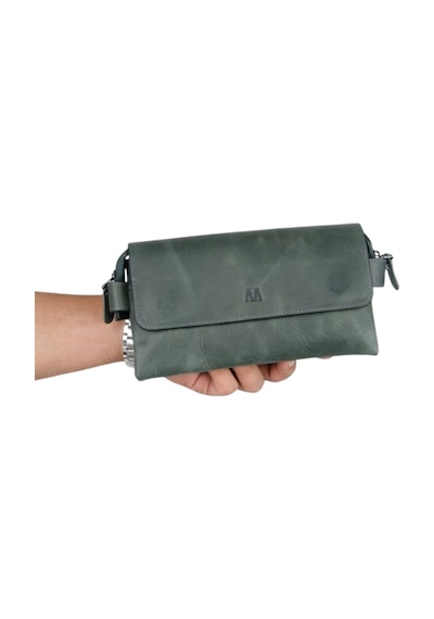 Mft Leather Hakiki Deri Unisex El Çantası Boliva 9874 Tiguan Haki