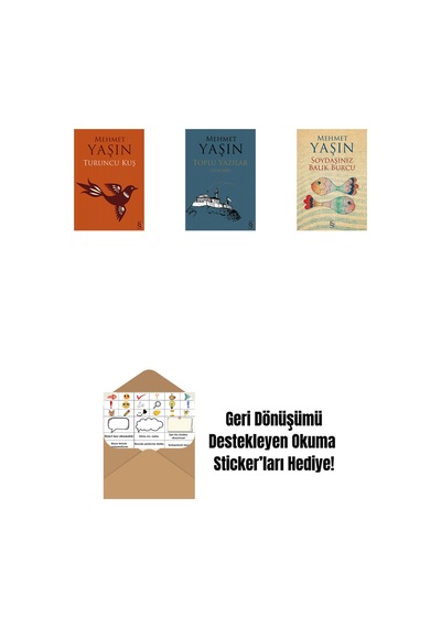 Turuncu Kuş + Toplu Yazılar + Soydaşınız Balık Burcu + Okuma Sticker'ları