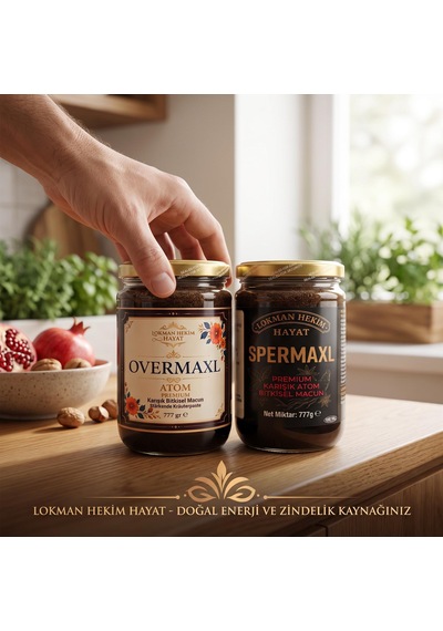 Spermaxl - Overmaxl Aile Seti 2 X 777 Gr Erkek Ve Kadın Için Bitkisel Destek Lokman Hekim Hayat 1600 G