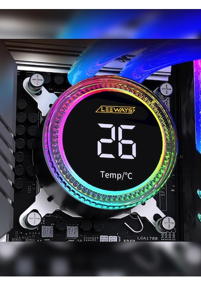240 Pro White Argb Intel-amd Uyumlu Siyah Sıvı Soğutucu Argb Dijital Isı Göstergeli