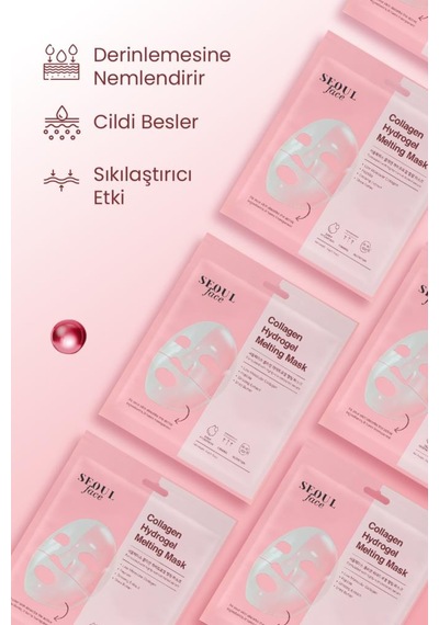 Seoulface Kolajen Hydrojel Şeffaflaşan Eriyen Maske 34 Gr 10 Adet