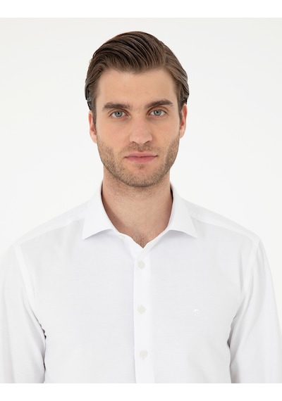 Pierre Cardin Erkek Beyaz Gömlek Desenli 50296573-vr013 Beyaz