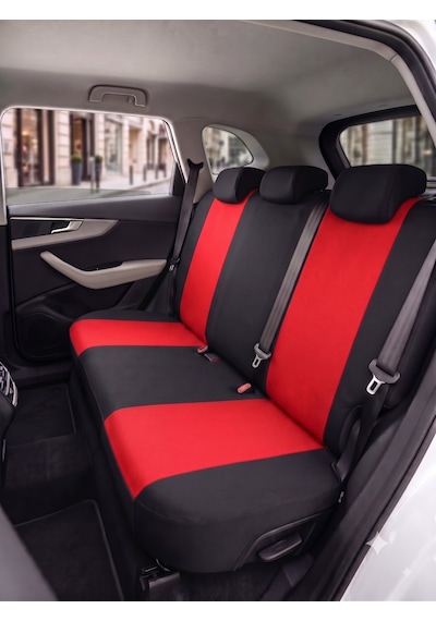 Dacia Sandero Oto Koltuk Kılıfı Stepway Koltuk Kılıfı Dacia Duster Kılıf Kırmızı-Siyah