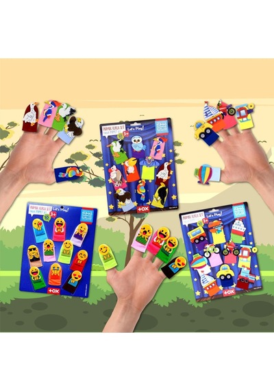 3 Set - 30 Parça Tox Taşıtlar Emojiler Ve Uçan Hayvanlar Parmak