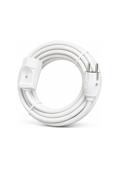 3x2.5mm Ttr Tekli Beyaz Topraklı Kauçuk Uzatma Kablosu 40 Metre