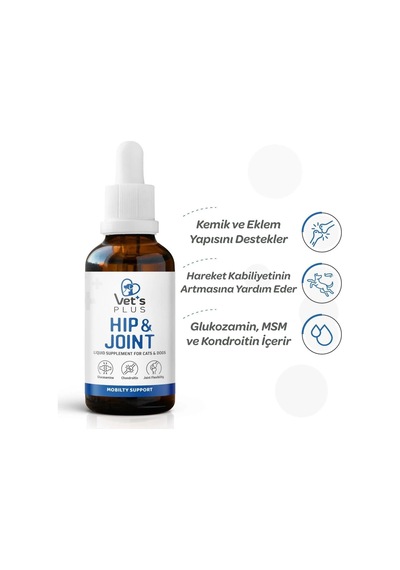 Vet's Plus Glucosamine Kedi ve Köpekler İçin Sıvı Eklem Sağlığı Güçlendirici Glukozamin Damla 100 ML