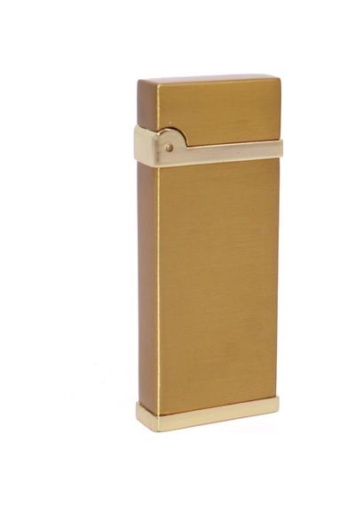Metal Puro Çakmağı Brushed Gold - Tek Torch Jet Alev Sarı