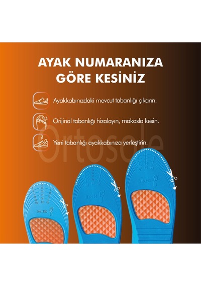 Ortosole - Darbe Emici, Memory Foam, Masaj Etkili , Tabanlık