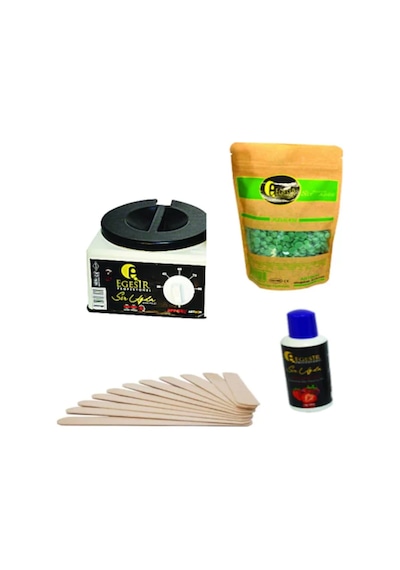 Ege Sir Ağda Makinesi + Ege Sir Azulen Boncuk Ağda + Ağda Yağı + Spatula