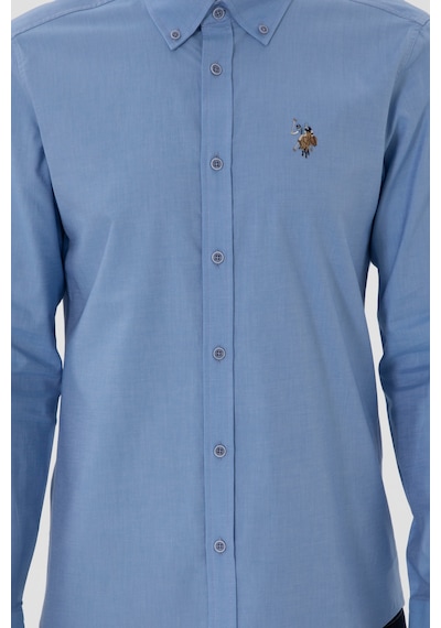U.s. Polo Assn. Erkek Mavi Gömlek Desenli 50300234-vr036 Mavi