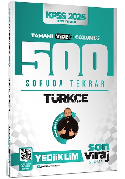 Yediiklim 2026 Kpss Son Viraj Serisi Türkçe Tamamı Video Çözümlü 500 Soruda Genel Tekrar Kampı