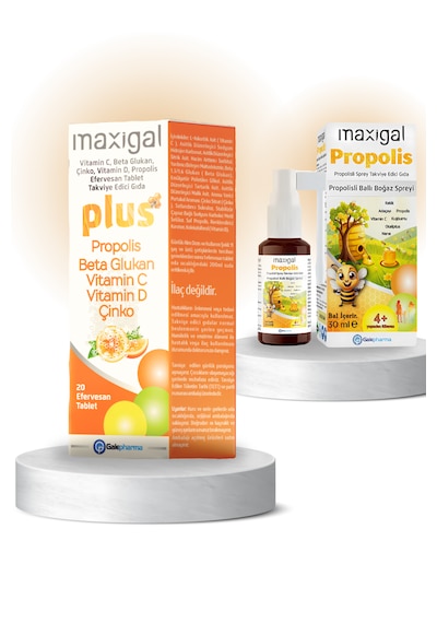Propolis Ve Vitamin C İçeren Boğaz Spreyi Ve Efervesan Tablet Beta Glukan Kış Paketi 2'li