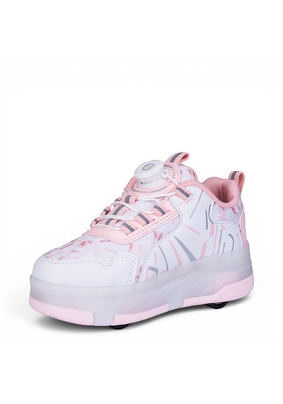 Awm Ndrops Ortopedik Çocuk Işıklı Tekerlekli Sneaker Pudra
