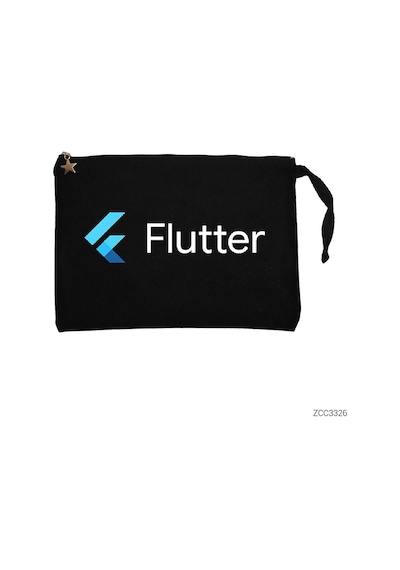 Zepplin Giyim Flutter Siyah Clutch Astarlı Cüzdan / El Çantası Siyah