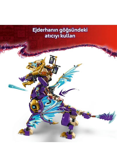 LEGO® NINJAGO® Odak Ark Ejderhası 71836 - 9 Yaş ve Üzeri Çocuklar için 8 Ninja Minifigürü İçeren Yaratıcı Oyuncak Yapım Seti (869 Parça)