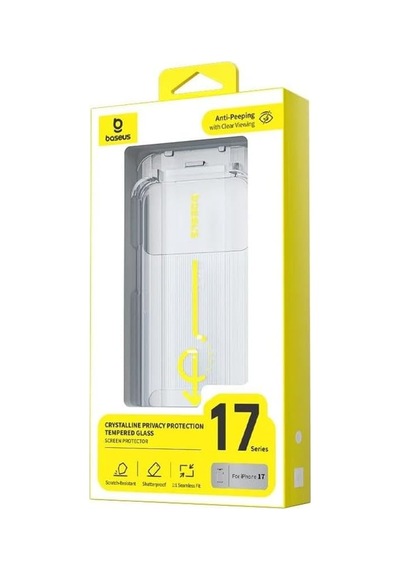 Crystalline İphone 17 Pro Privacy Hd Temperli Cam Hayalet Ekran Koruyucu, P0047801 İphone 18 Pro İle Uyumlu Değil
