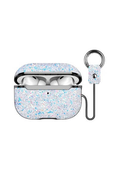 Onegif Apple Uyumlu  Airpods Pro 2 nesil Bright Simli Kapak Gümüş