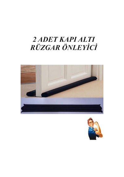 2 Adet Kapı Altı Rüzgar Önleyici Isı Yalıtım Süngeri Rüzgarlık Toz Soğuk Sünger Çift Taraflı