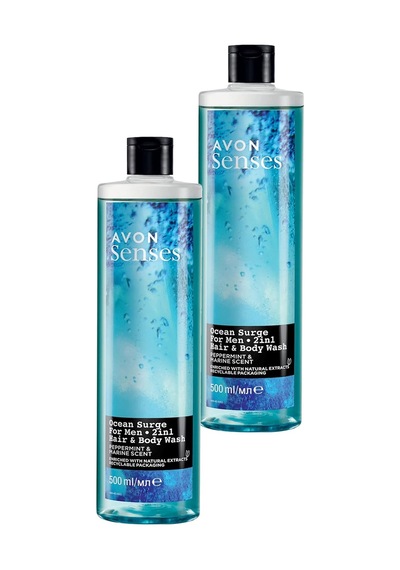 Senses Ocean Surge Nane Ve Deniz Kokulu Saç Ve Vücut İçin Erkek Duş Jeli 500 Ml. İkili Set Diğer