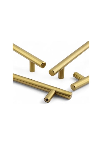 Alteta 10 Adet 128 Mm - 12.8 Cm Gold Altın Metal Mobilya Mutfak Çekmece Dolap Kulbu Kulpu Kulpları 155 x 230 MM (Büyük Boy)