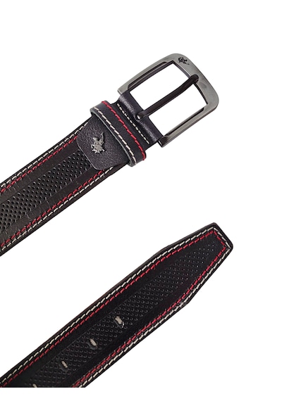 Santa Barbara Polo Racquet Club Santa Barbara Polo & Racquet Club Siyah Deri Erkek Kemer 4,5 Cm Siyah