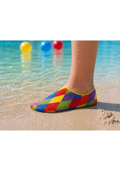 Gripptoes Kaymaz Damla Tabanlı Deniz&havuz Çorabı F1 Çok Renkli