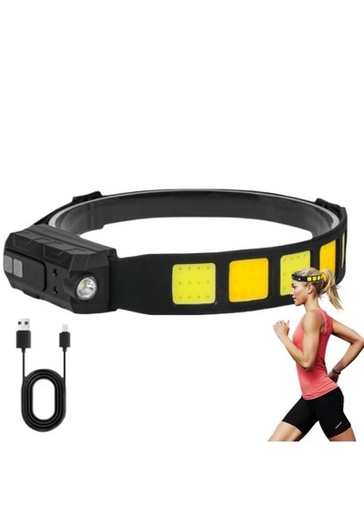 Watton Wt-066 Sensörlü Cob Xpg Led Kafa Lamba Siyah