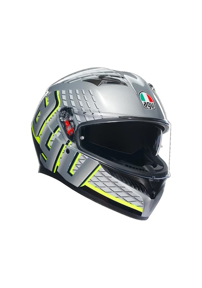 Agv K3 Mplk Fortify Grey Blk Yellow Fluo Motosiklet Kapalı Kaskı