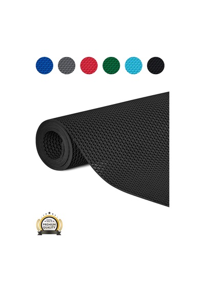 Hortumtech Zmat Yıldız Paspas Kaydırmaz Pvc Islak Zemin Duş Havuz Su Tahliyesi 5 Mm - Siyah 90 X 600 Cm