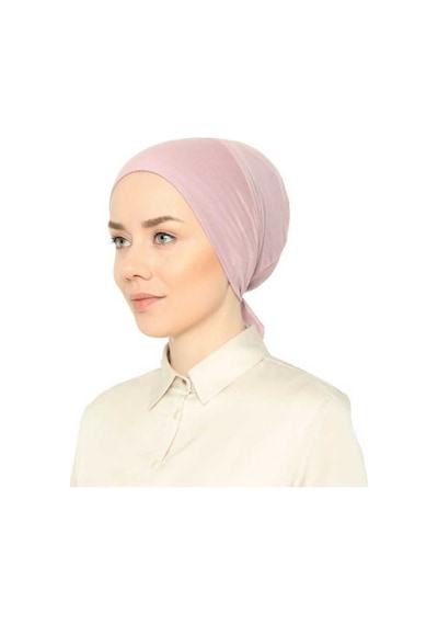 Melodi Scarf Fileli Dikişsiz Bone Pudra Pudra
