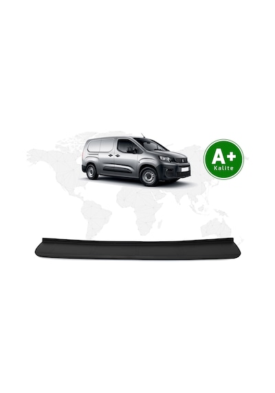 Peugeot Partner Arka Tampon Eşiği Mat Siyah 2019 Model Ve Sonrası